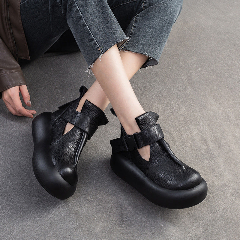 Women's Closed Toe Platform Retro Style Pumps Sandals