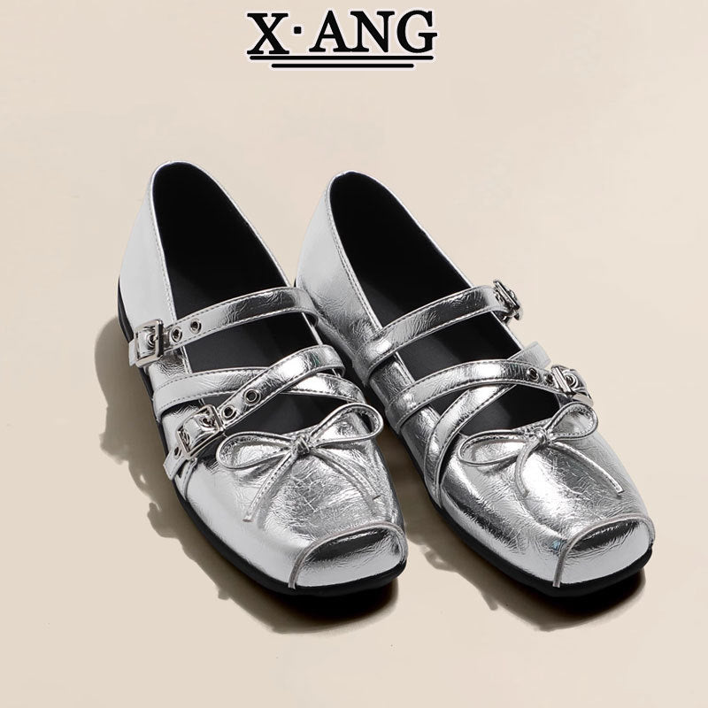 Women's Square Toe Ballet Soft Bottom Mary Women's Shoes