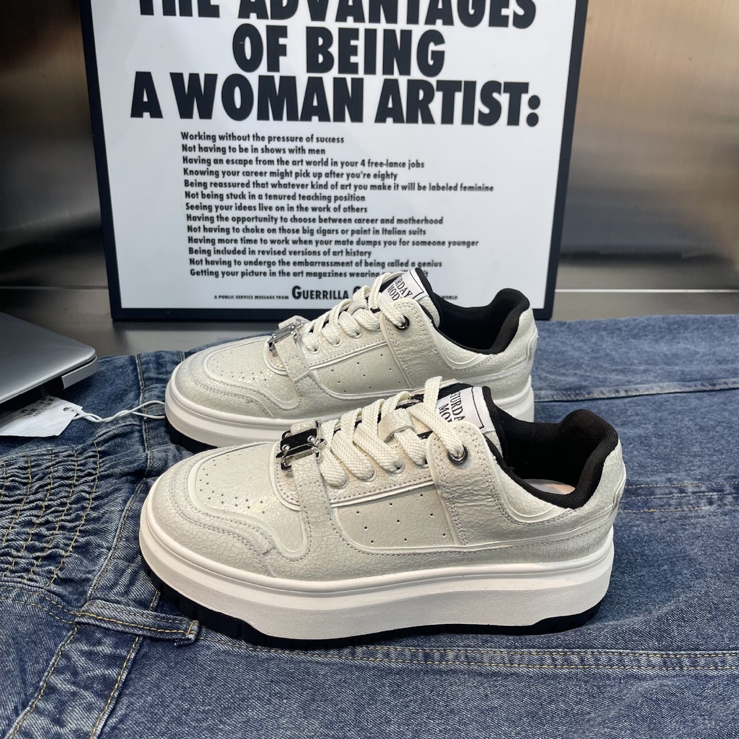 Women's Retro Spring Versatile Cracked Genuine Thick Casual Shoes