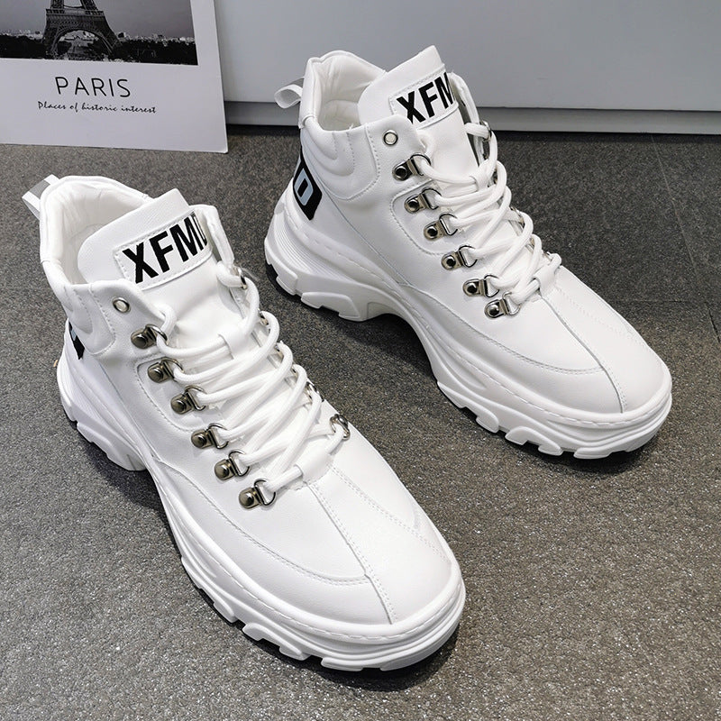 Men's Matching Platform Fashion Fashionmonger Metal Buckle Boots