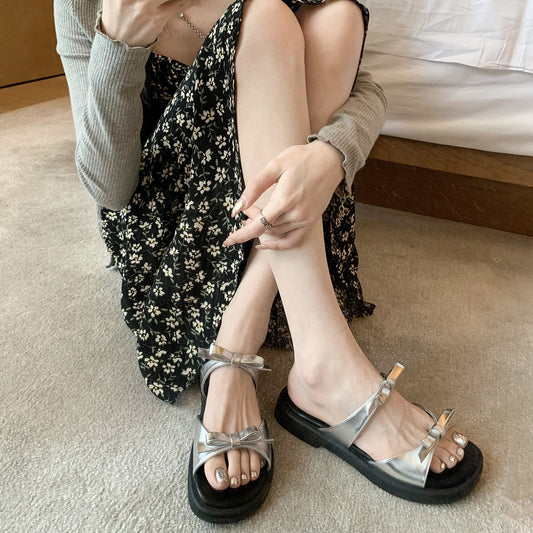 Women's Outer Wear High-grade Flat Summer French Sandals