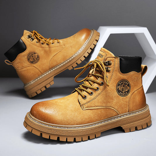 Men's Spring Oversized Martin Worker Widened Trendy Boots