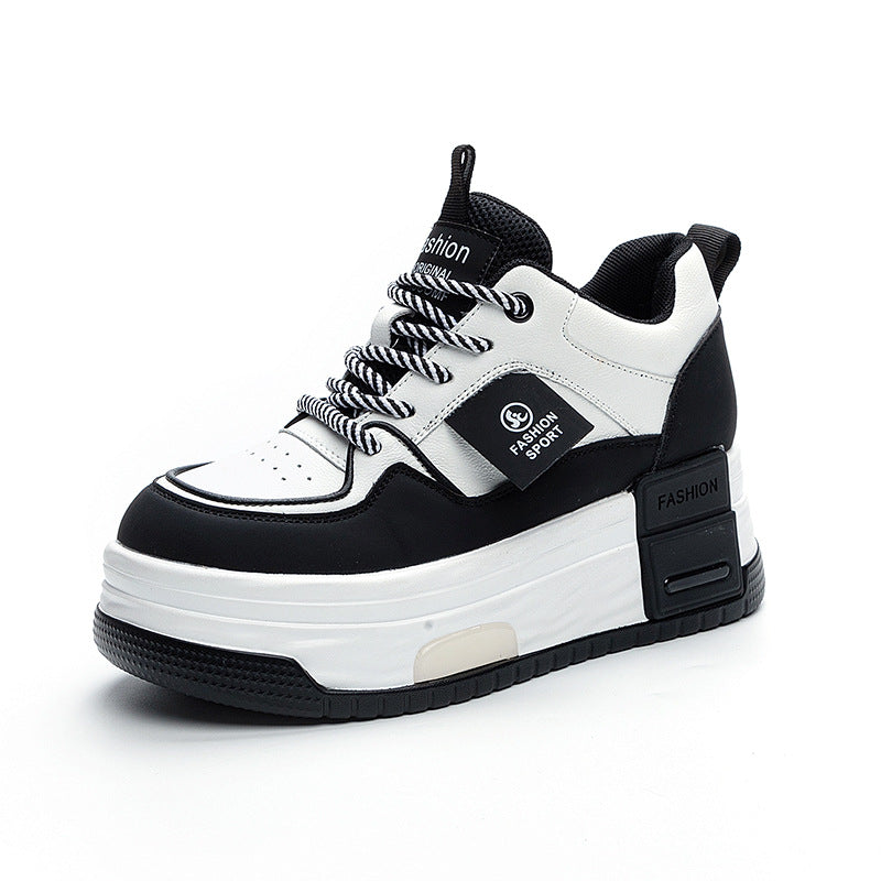 Women's Spring Height Increasing Insole White Pumps Casual Shoes
