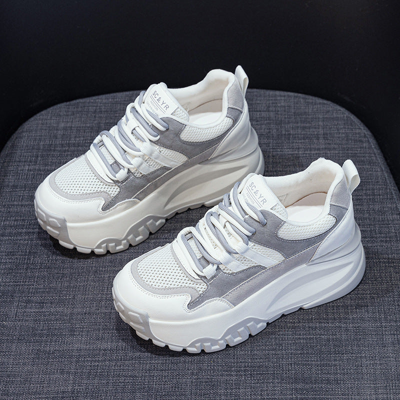 Women's Small Platform Height Increasing Argan White Men's Shoes