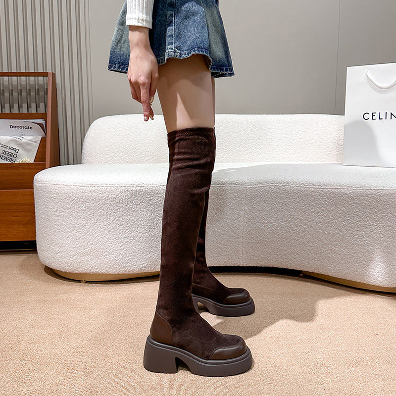 Women's Plus Size Over The Knee Thick Boots