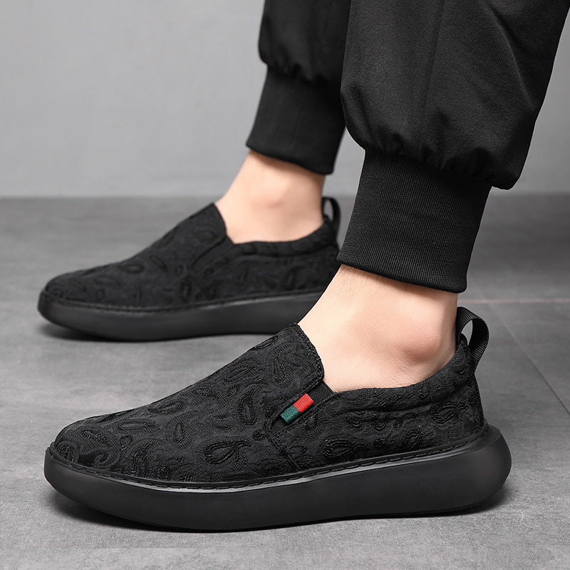 Men's Spring Breathable Deodorant Fashion Sports Slip-on Canvas Shoes