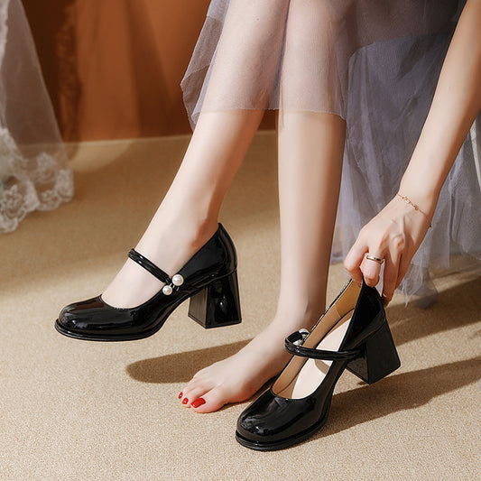 Women's Mary Jane Plus Size Round Toe High Fat Casual Shoes