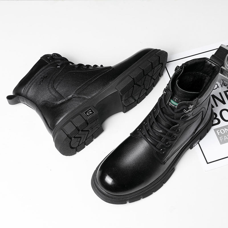 Men's Layer Cowhide Martin Tooling Style Real Boots