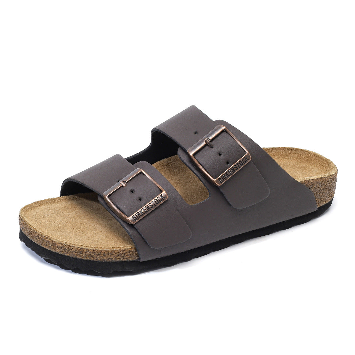 Women's & Men's Original Cowhide Double-breasted Cork Sole Fashion Sandals