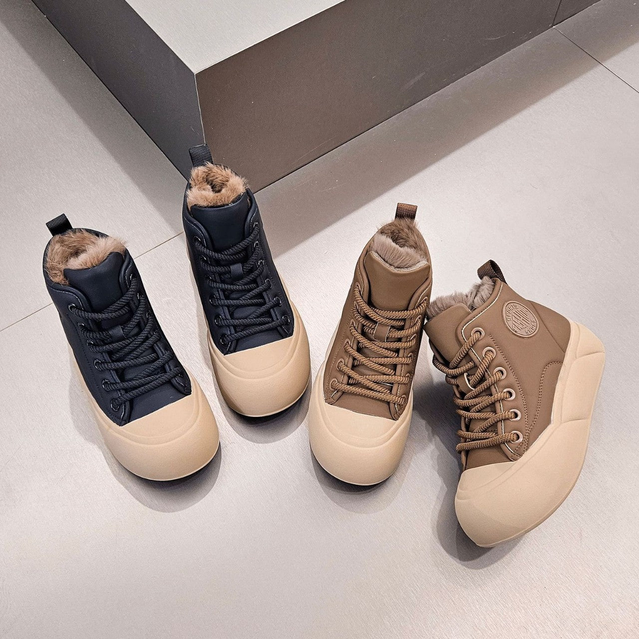 Fleece-lined Thickening Thermal Cotton Soft Bottom Boots