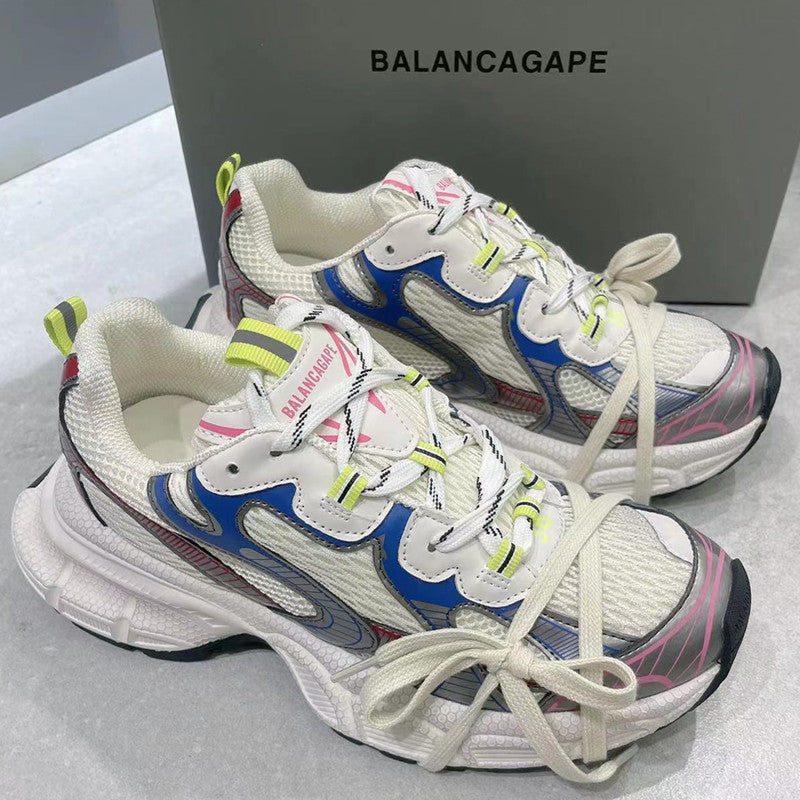 Women's Thick Sole Height Increasing Retro Distressed Sneakers