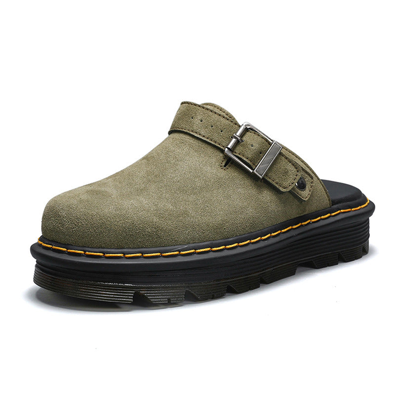 Women's & Men's Slip-on Suede Toe Cap Mules Fashion Sandals