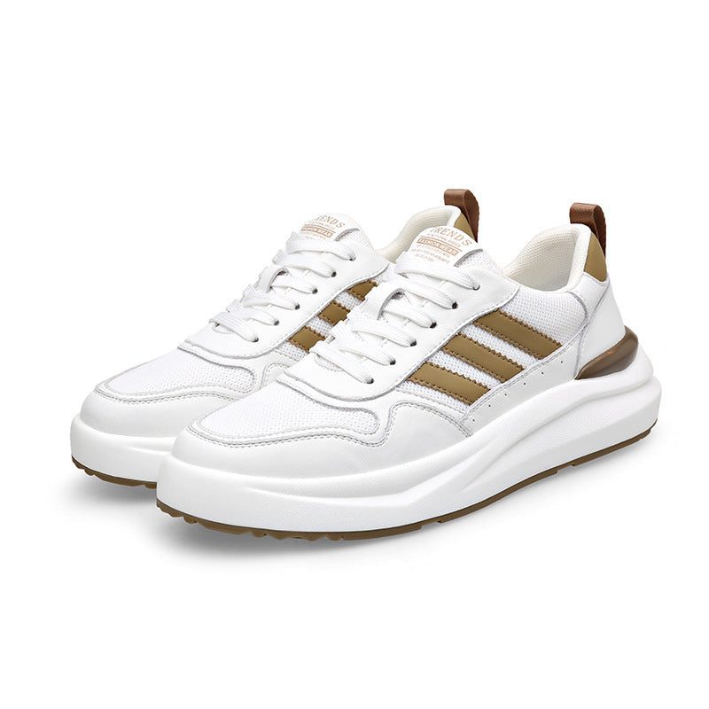 Men's Mesh White Invisible Height Increasing Insole Foam Men's Casual Shoes