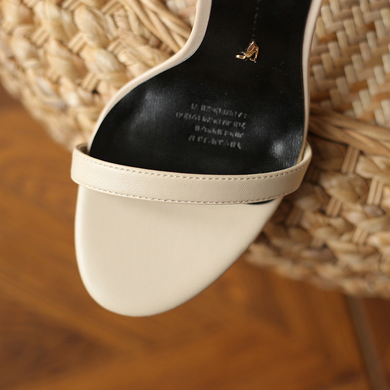 Women's Summer High One Strap Black Fairy Sandals