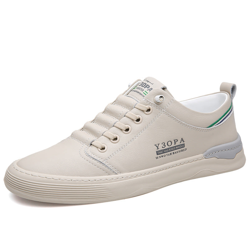 Men's Fashionable Autumn Korean Breathable White Loafers