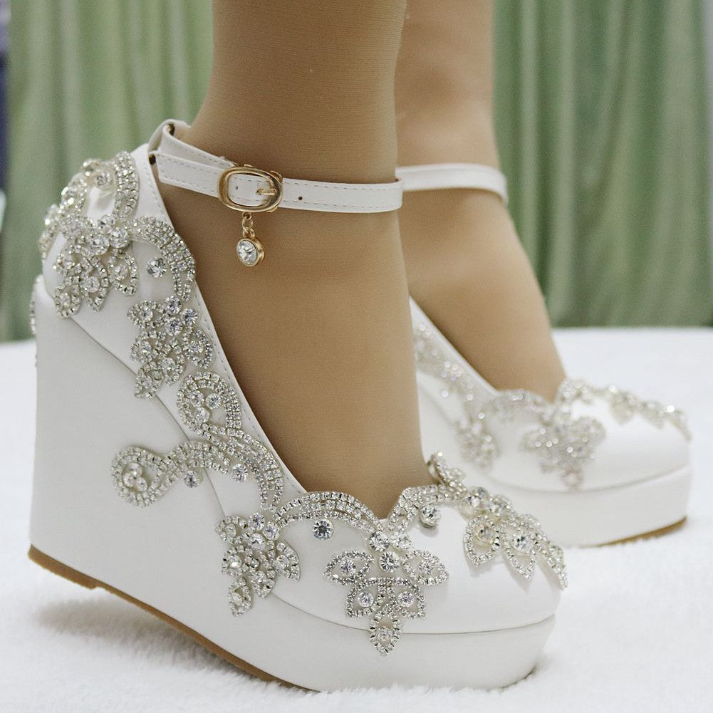Women's Size Wedge Waterproof Platform Round Toe Casual Shoes