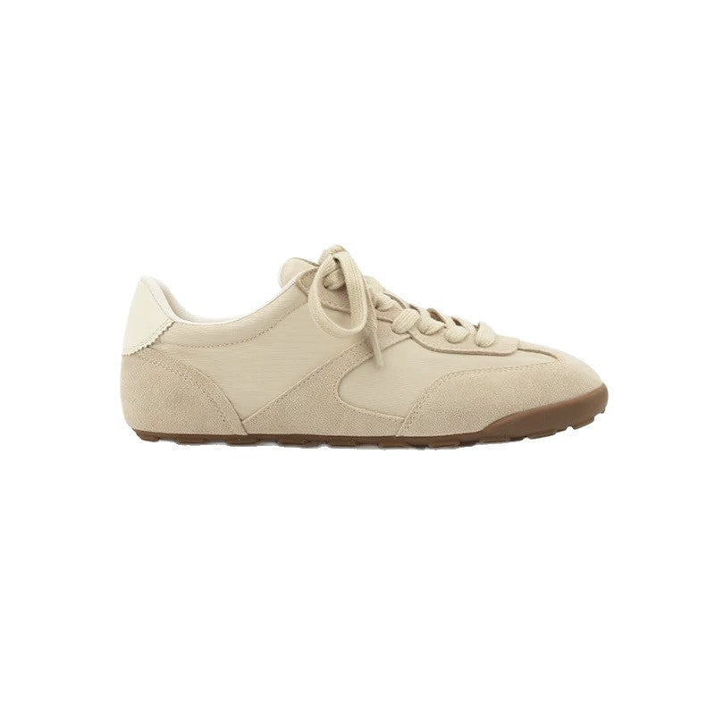 Women's Genuine Retro Stitching German Training Round Sneakers