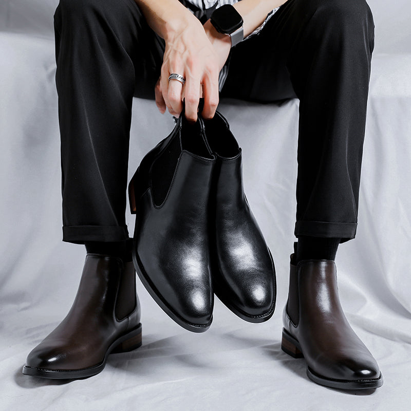 Height Increasing Male Martin Cotton Business Formal Wear Wedding Bridegroom Boots