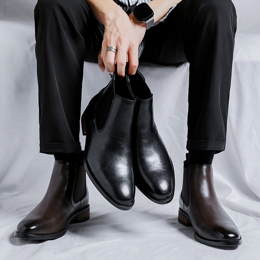 Height Increasing Male Martin Cotton Business Formal Wear Wedding Bridegroom Boots
