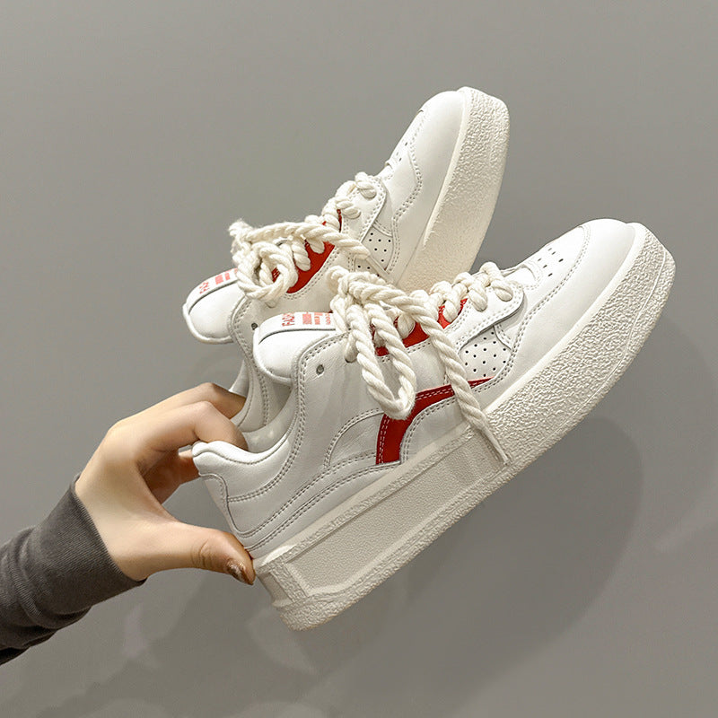 Women's White Autumn Sports Fashion Color Matching Casual Shoes