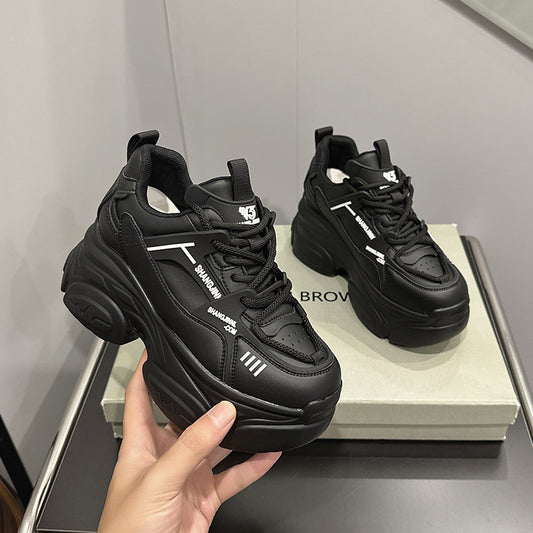 Women's Height Increasing Insole Dad Platform Spring Sneakers