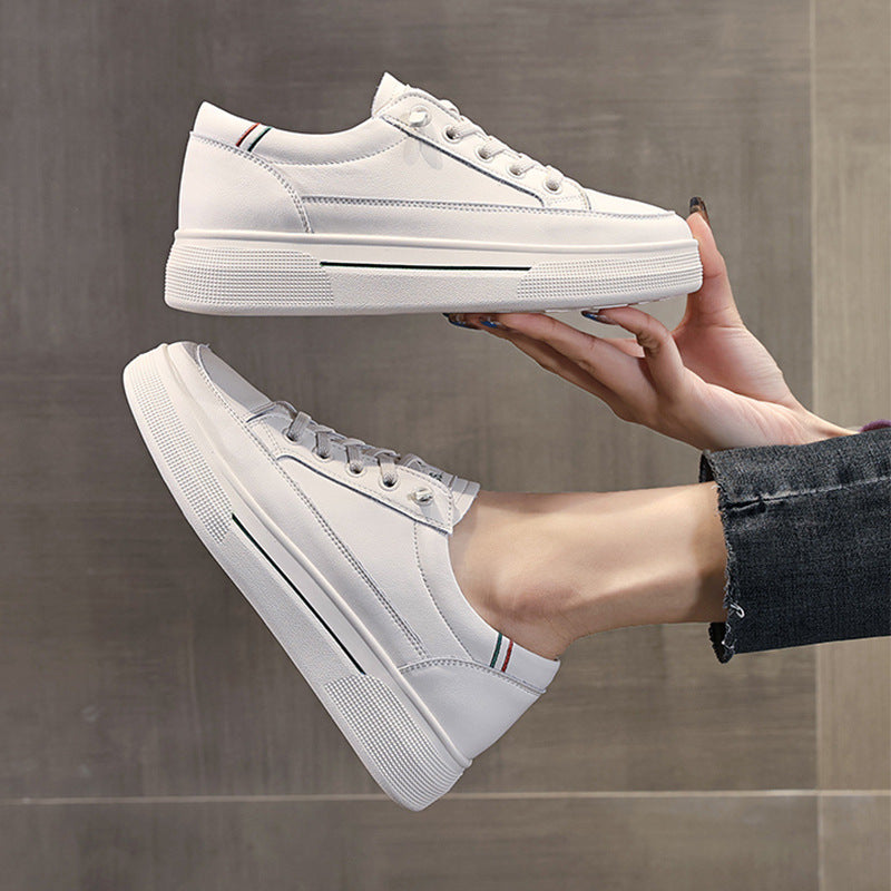 Women's White Spring Sports Lightweight Flat Comfortable Women's Casual Shoes
