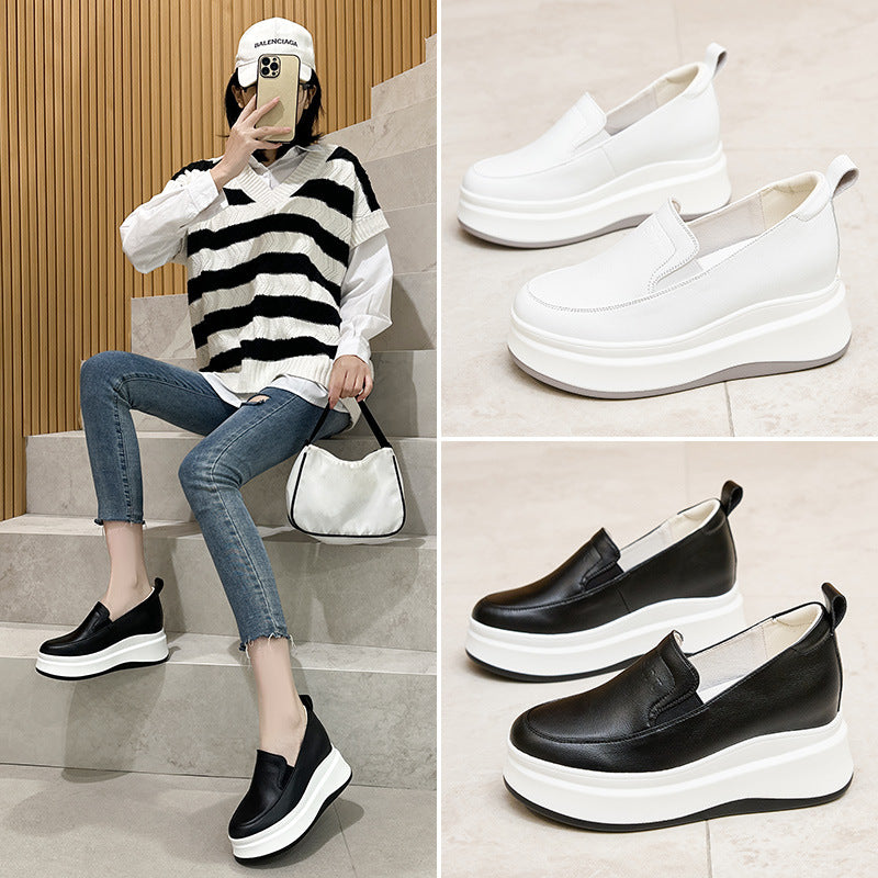 Women's Height Increasing Insole Small One Pedal Thick-soled Women's Casual Shoes
