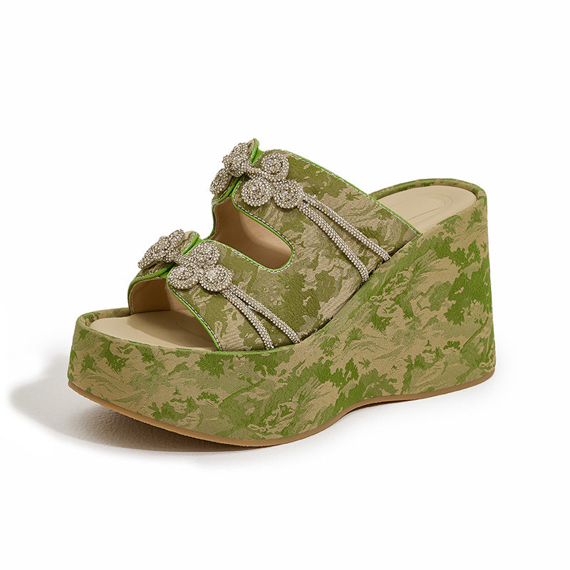 Women's Style Embroidery Summer Fashion Platform Height Sandals