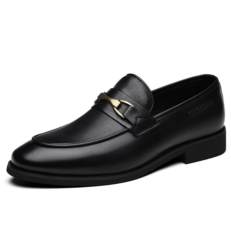 Men's Formal Wear One Pedal Trendy British Leather Shoes