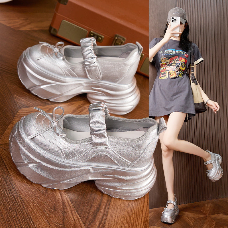 Women's Jane Sier Sweet Bow Height Increasing Women's Shoes
