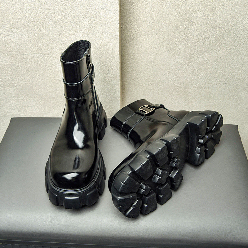 Men's Martin Gear Thick Bottom Increased British Boots