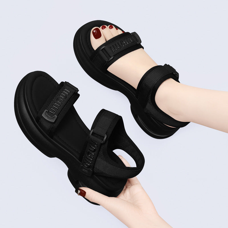 Women's Summer Breathable Lightweight Platform Velcro Sports Sandals