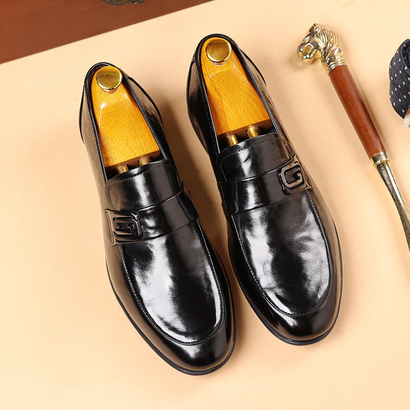 Men's Formal Wear Business Slip-on First Layer Loafers