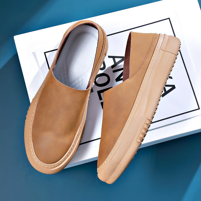 Men's Spring Sleeve Authentic Slip-on Soft Genuine Loafers