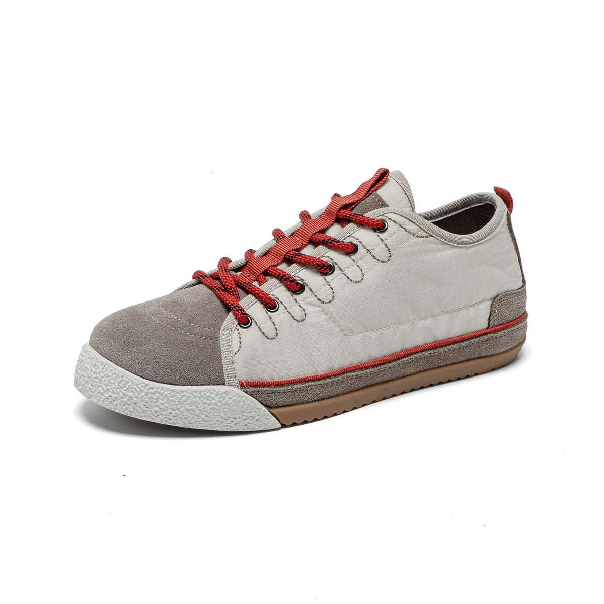 Women's Retro Color Matching Genuine Lace Up Round Toe Flat Comfortable Women's Casual Shoes