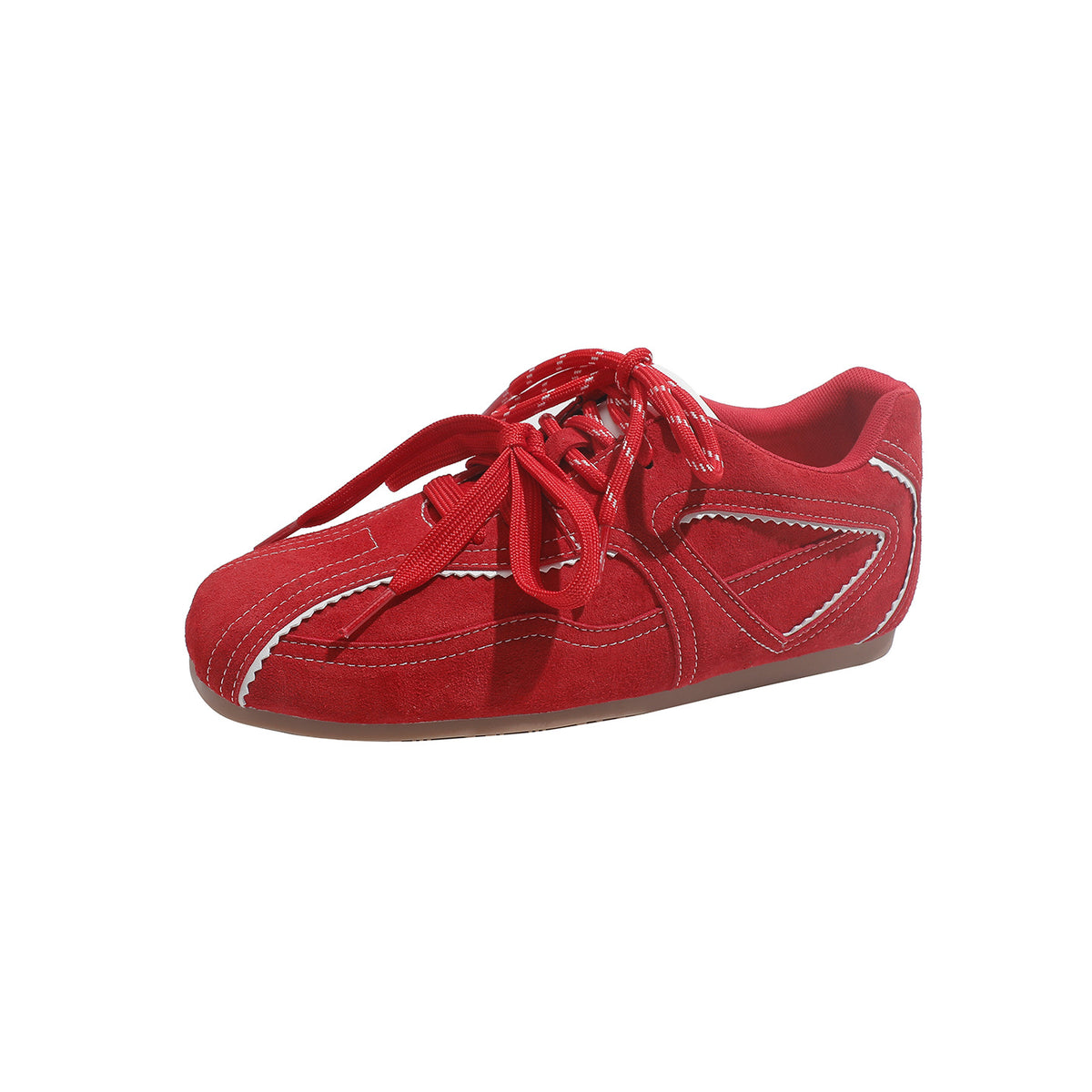 Women's Cow Suede Popping Candy Red Ballet Women's Sports Shoes