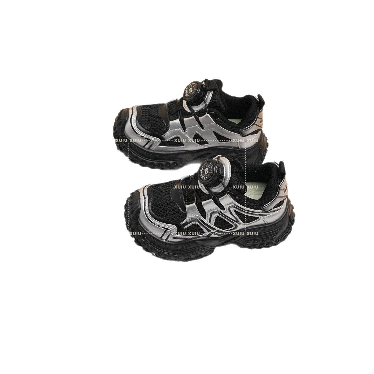 Children's Paris Fashion Retro Spring Double Net Kid's Sneakers