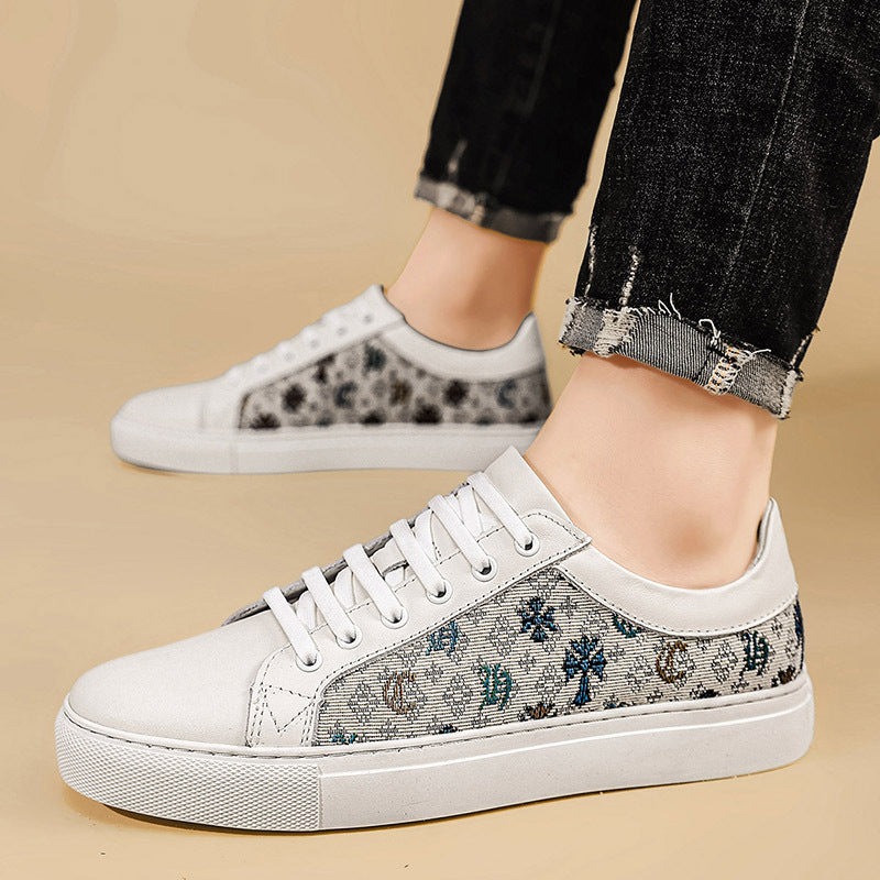 Men's Fashionable High Sense White Affordable Luxury Men's Shoes