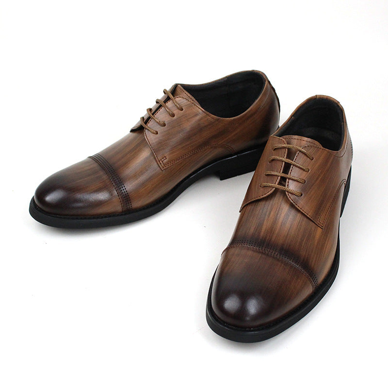 Men's Round Toe Business Breathable Formal Suit Commuter Leather Shoes