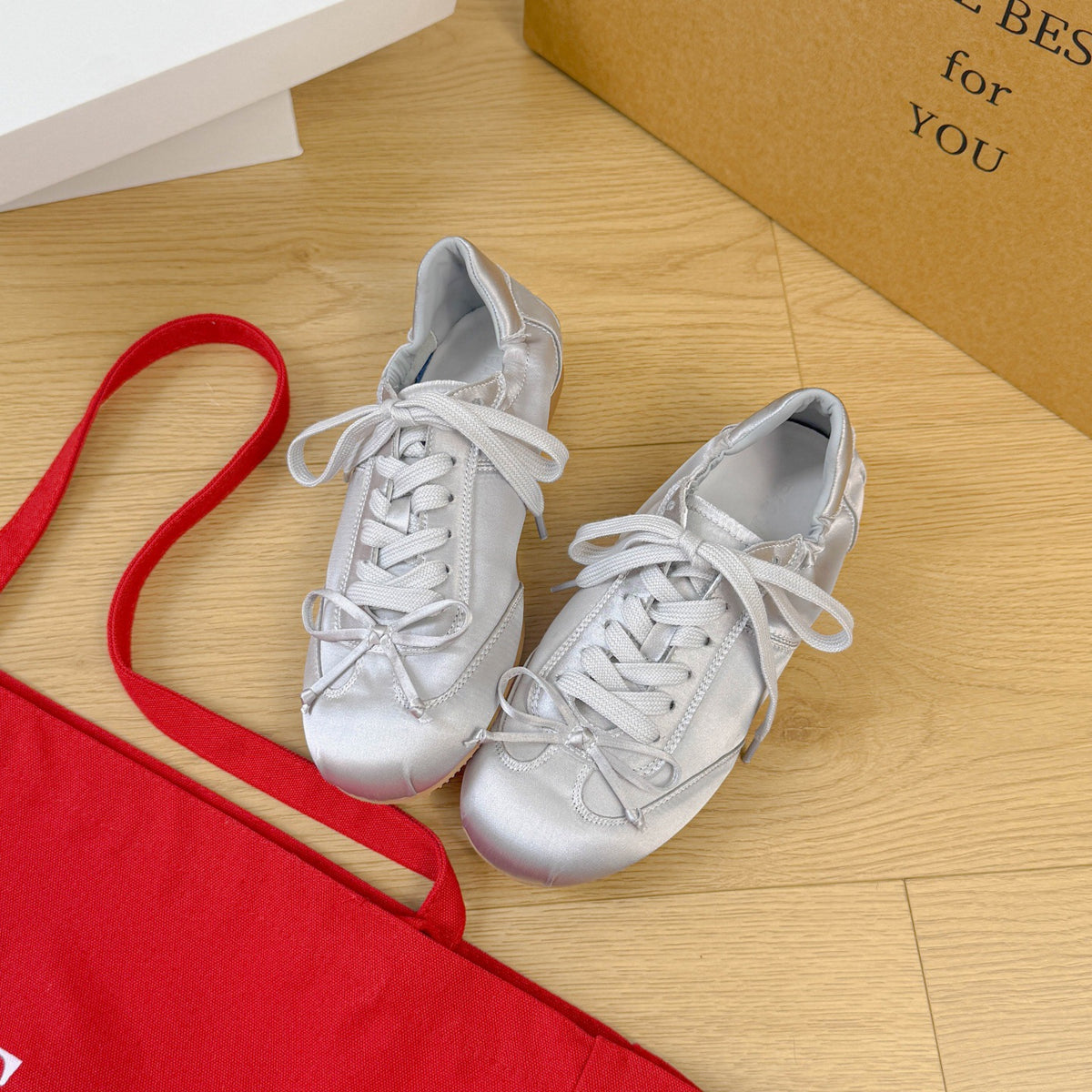 Women's Satin Ballerina Flats German Training Large Women's Sports Shoes