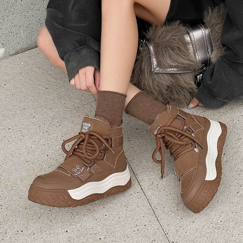 Platform Female Winter Thick Warm Northeast Snow Boots