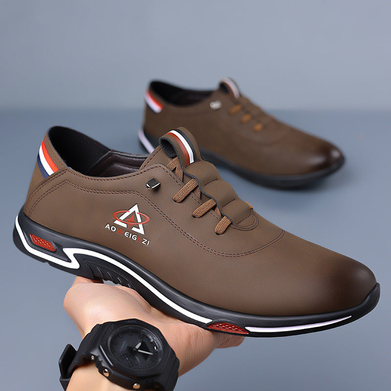 Men's Surface Tods Flat Simplicity Daily Hiking Leather Shoes