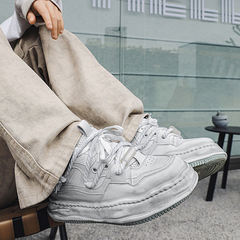 Women's & Men's National Fashion Niche Distressed Invisible Dirty Casual Shoes