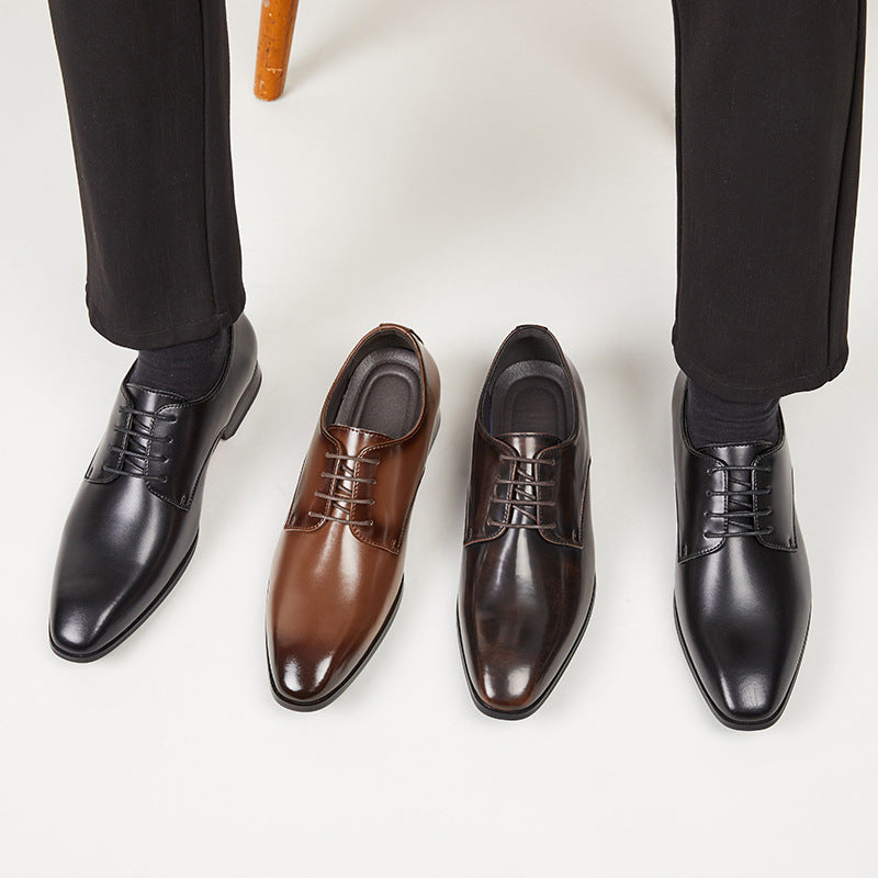 Men's Formal Wear Simple Summer Pointed British Leather Shoes