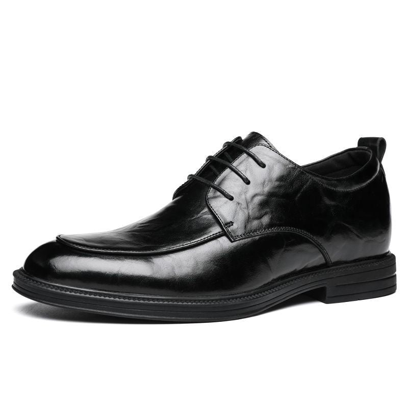 Men's Height Increasing Genuine Breathable British Style Men's Business Leather Shoes
