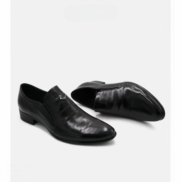 Men's Slip-on Cowhide Breathable Comfortable Autumn Men's Business Leather Shoes