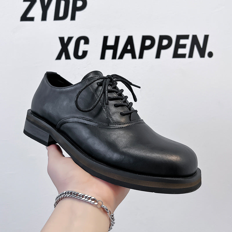 Women's & Men's Thick Bottom Derby British Commuter Business Leather Shoes