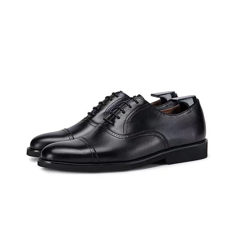 Men's Foam Outsole Comfortable Lightweight Carved Business Suit Leather Shoes