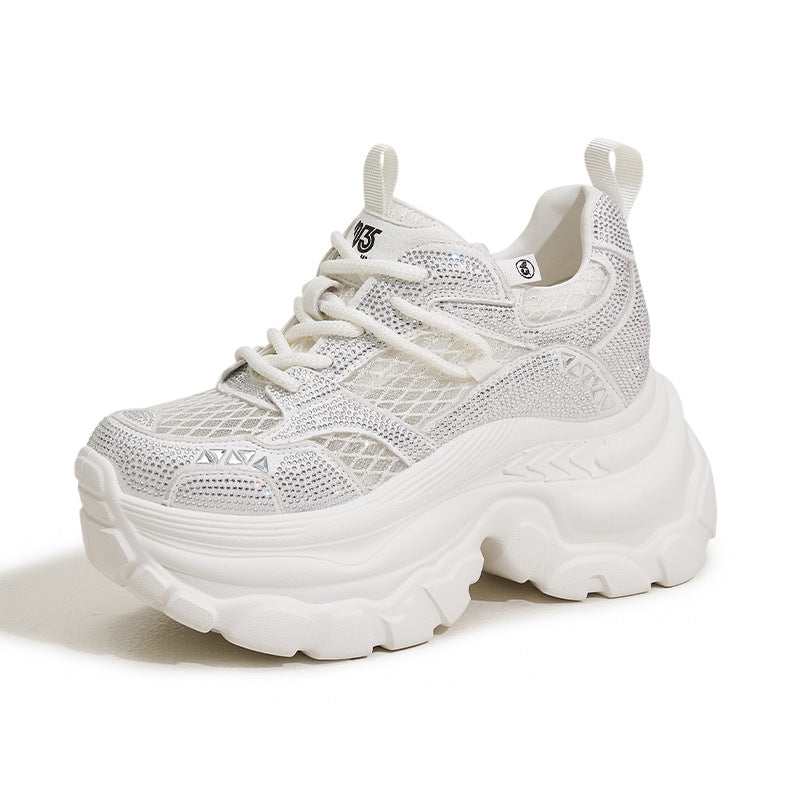 Women's Dad Summer Breathable Mesh Platform Height Sneakers
