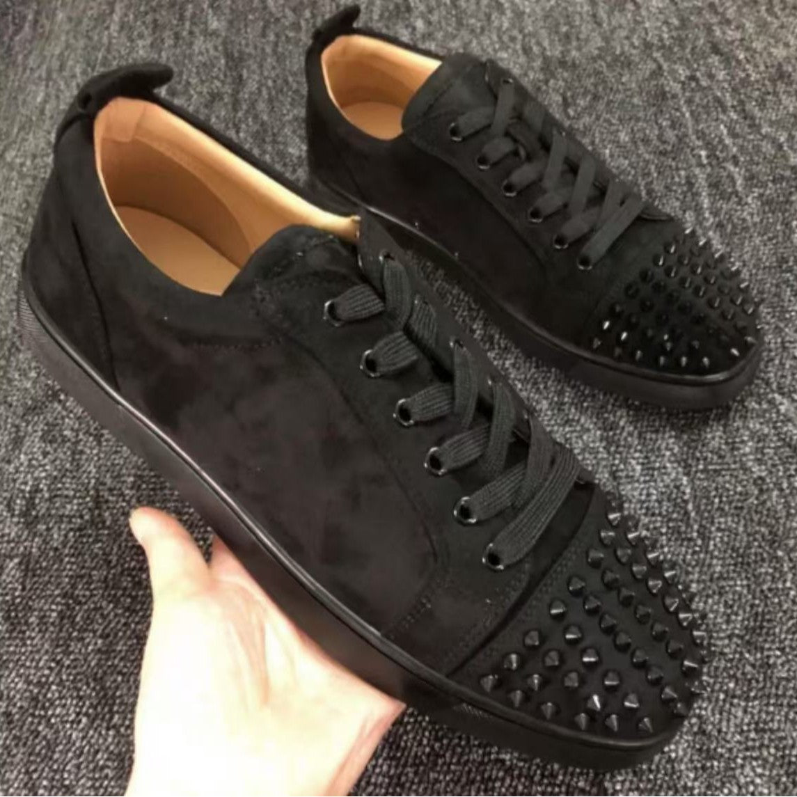 Women's & Men's Red Sole Head Nail Couple Rhinestone Trend Men's Casual Shoes